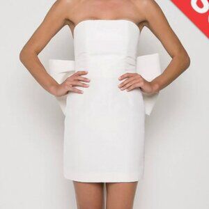 Alexia Maria white mini dress with bow - size 2